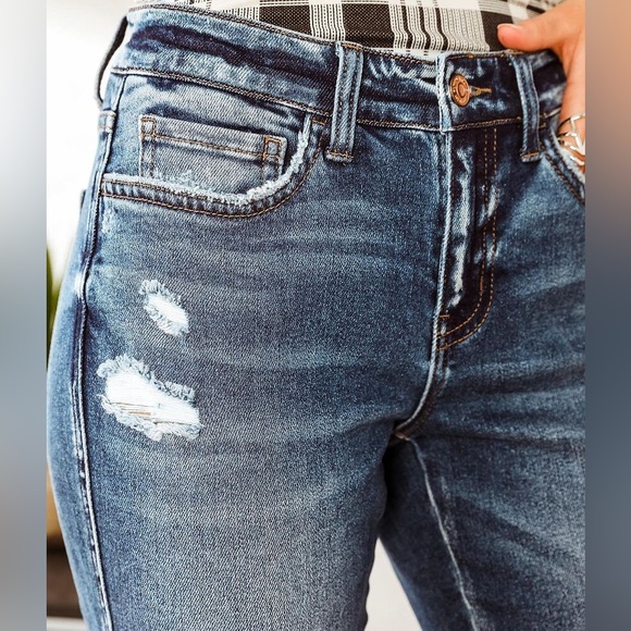 NWT Flying Monkey Mid-Rise Ankle Straight Jean Stretch Denim Women’s Siz… - Picture 9 of 13